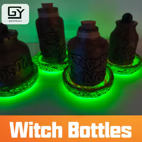 GENTENLY Escape Room Prop Witch Bottles Set Magic Puzzle Potion Jars Exit Room Kit Unlocking Mechani
