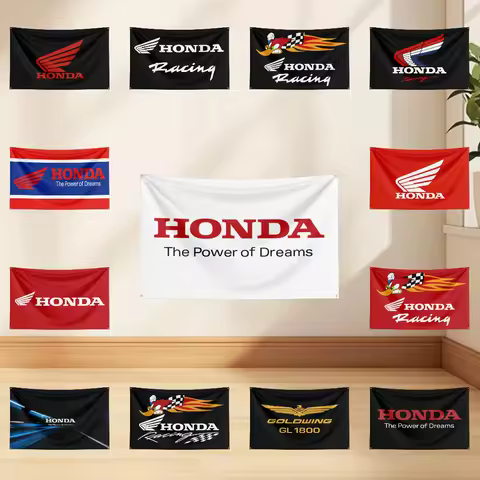 3x5 Ft H-Hon-da-14 Motor Car Oil Flag Motoring Racing Workshop Car Banners Tapestry Flag Outdoor For