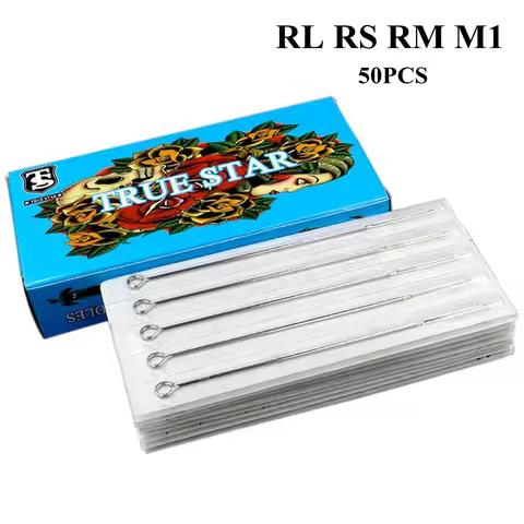 TRUE STAR Tattoo Needles 5RL Premium Round Micro Needles Sterilized Stainless Steel Needles for Tatt