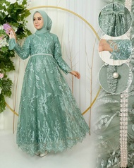 COD-GAMIS PESTA KONDANGAN TERBARU 2023-GAMIS BROKAT APLIKASI PAYET MUTIARA DI BAGIAN PINGGANG-GAMIS