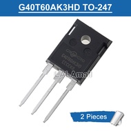 2pcs g40t60ak3hd để 247 crg40t60ak3hd g40t60 ak3hd to247 40t60 40A/600V IGBT Transistor mới ban đầu