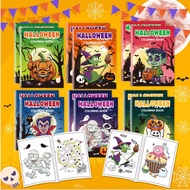 6pcs Halloween Coloring Books For Kids, Mini Coloring Books Suitable For 2-4-8-12 Years Old Children