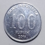 Koleksi koin Nominal Rp. 100 Tahun 2016 Bagus