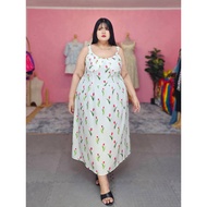 One-Shoulder Long Dress Pleated Chest Flower/Tulip Pattern Large Size 50-62 Inches (P66)