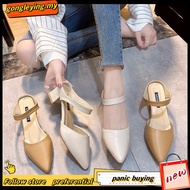 BCQ Pointed Heels Wedding Tapak Tebal Heel Shoe For Woman High Heels Kasut Perempuan Heels Kasut Per
