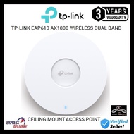 TP-LINK EAP610 AX1800 WIRELESS DUAL BAND CEILING MOUNT ACCESS POINT