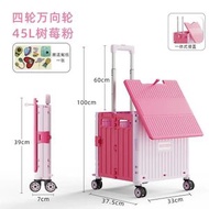 便攜摺疊購物車買餸車小拉車萬向輪塑膠拉桿車小推車