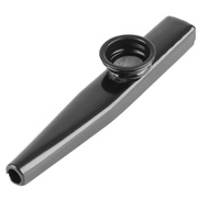 Metal Kazoo Aluminum Lightweight Portable Guitar Partner Flute Musical Instrument Gift Black
