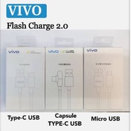 VIVO Micro USB Cable 5V 2A TYPE-C USB Cable 4A Capsule TYPE-C USB Gaming Cable For 33W / 66W FAST-CH