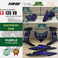 RAPIDO Coverset Yamaha Lc135 Fi V8 Exciter Rc (318) Merah Biru Kuning Body Cover Sticker Tanam Lcv8