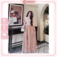 2S dress, luxurious lady's dress, bustier, pleated, long maxi shape SERIES 1-NH051