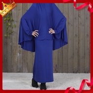 Muslimah Telekung Umrah Set Abaya 2pcs Haji Wear Ironless Jubah Fashion Telekung Travel