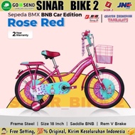 [ Original] Sepeda Keranjang Anak Perempuan Bnb Car Edition Ukuran 18
