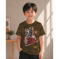 Soft washing children's short-sleeved t-shirt with tomm jeryy image