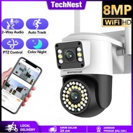 IP Camera CCTV WIFI Indoor 8MP Dual Lens Bulb Camera 360 PTZ CCTV Camera HP Remote