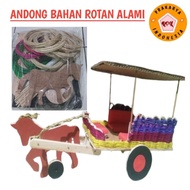 Andong or delman shaped rattan woven material