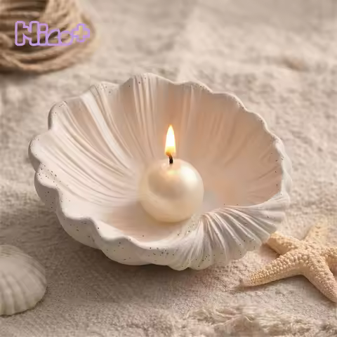 Azulmostaza x BN La Isla Bonita Island Pearl Tray Silicone Mold Candle Jewelry Holder Jesmonite Gyps