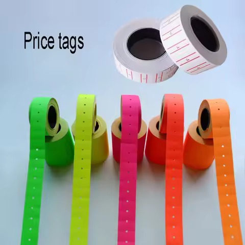 Retail One Roll Paper Colored Adhesive Price Sticker Price Label Refill for MX-5500 Price Tag Gun La