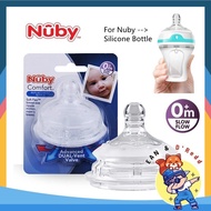 Nuby Comfort Silicone Bottle Replacement Nipple Bottle Teat (Slow Flow)