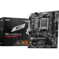 MSI Motherboard PRO A620M-E compatible with Ryzen 7000 series (AM5), A620 chipset, 4K 60Hz, DDR5 OC 