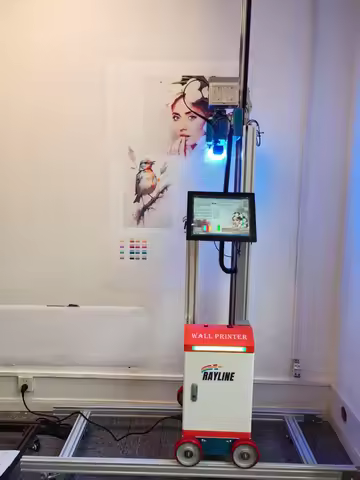 4K AI Wall Printer 9600dpi High Resolution Worldray 3D Printing Machine for Interior Decoration and 