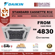 Daikin  Ceiling Cassette R32  Non-Inverter (With Built-in Wifi Controller) FCC100A/RC100A