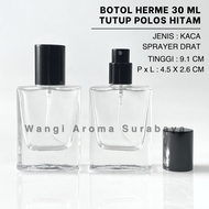 Botol Hermes 30ML Hitam Spray Drat - Botol Parfum Hermes Drat - Botol Parfum 30ML