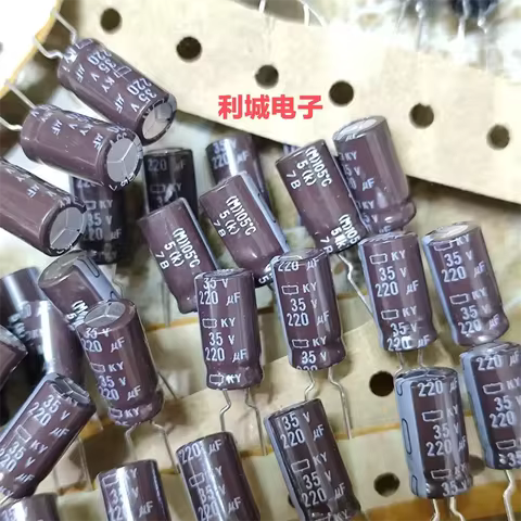 55pcs 35V 220UF 8X16 NCC Nippon KY high-frequency low resistance electrolytic capacitor 100% new