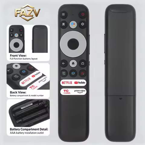 FAZV Voice Remote for TCL RC902N FMR1 50/55/65/75S546 Mini LED QLED 4K UHD Smart TV