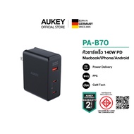 AUKEY หัวชาร์จเร็ว 140W Omnia II Mix 3 Port With GaN PD 3.1 Charger Power Tech หัวชาร์จเร็ว iPhone 1