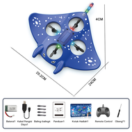 Playful Ikan Pari Remote Control Rc Pesawat Terbang Mainan LED Glider Airplane Foam Pesawat Star fig