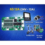 Battery Protection Circuit 6S 12A 24V HX-6S-12A – BMS 6 Cell 25.2V For LED Lights, Small Motors, Min