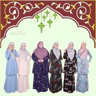 Fatimah II Baju Kurung Dhia Cotton Ironless Moss Crepe Tanpa Gosok Plus Size 10xl Breastfeed Muslim Fashion Muslimah