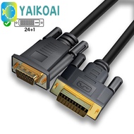 GLENES Dvi 24+1 To Vga Cable, Male To Male DVI 24+1 Dvi To VGA Cable Adapter, 15-pin VGA Video Conve