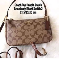 coach top handle pouch