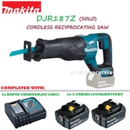 MAKITA DJR187Z CORDLESS RECIPROCATING SAW C/W 1x DC18RC CHARGER + BL1850B 2x 5.0AH