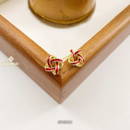 Bông tai nữ chuôi bạc 925 Eleanor Accessories khuyên tai hình tròn xoắn phụ kiện trang sức basic 914