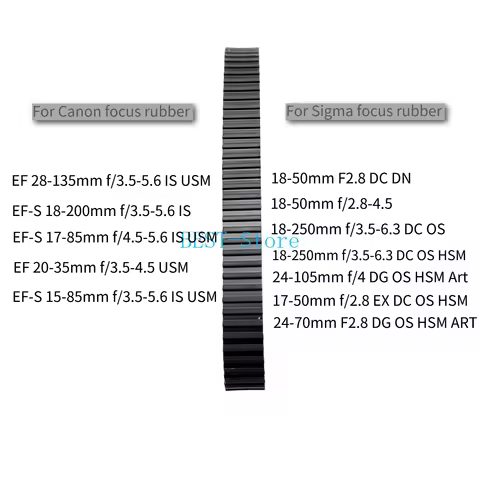 New For Sigma 18-50mm 18-250mm 24-105mm 24-70 17-50 Lens Focus Rubber Ring for Canon 28-135mm 18-200