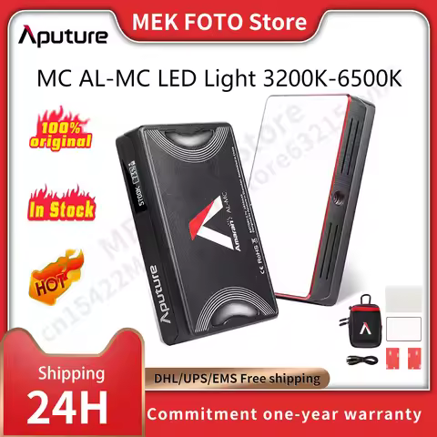 Original Aputure MC AL-MC LED Light 3200K-6500K RGB Photography Lighting Portable Pocket Video Light