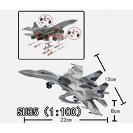 1:100 Sukhoi SU-35 Flanker Fighter Jet Model Unassembled Plastic Painted Military Aircraft DIY Toy C