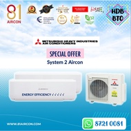 81Aircon【Mitsubishi Heavy Industry】R32 SCM Series System 2 ( 5 ticks )