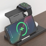 3-In-1 Foldable Wireless Charger For Iphone// Watch, Compatible With Samsung Mobile Phones/Headphones/Watches