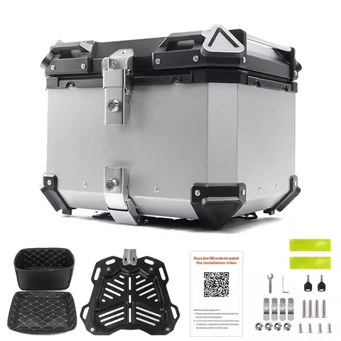 45L 55L 65L 80L Motorcycle Box Aluminum Moto Top Case Luggage Rear Trunk Motorcycle Tail Box Motorcy
