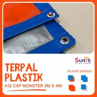 A12 PLASTIC TARPAULIN MONSTER CAP SIZE 3m x 4m