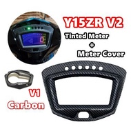 Meter Cover Carbon Y15ZR V1 V2 CARBON WATER TRANSFER Meter CoverTinted Lens Y15 Accessories Carbon Water transfer