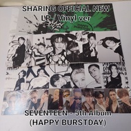 [ SHARING | READY NEW OFFICIAL ] SEVENTEEN - 5th Album [ HAPPY BURSTDAY ] [ LP Vinyl/ ver ] HBD Viny