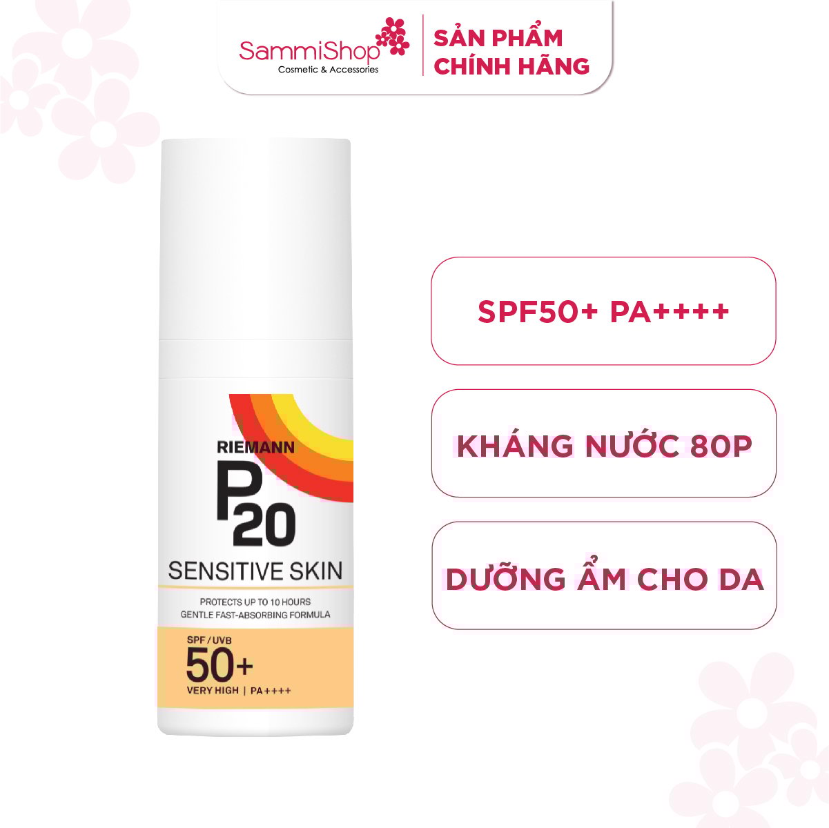 Riemann P20 Kem chống nắng Sensitive Skin SPF50+ PA++++ 100ml