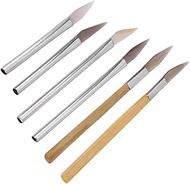 MerciL 6Pcs Agate Burnishers, Agate Polishing Burnisher Agate Burnisher Polishing Knife, Natural Aga