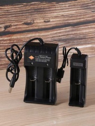 1 顆鋰電池 Usb 智慧充電器適用於 18650 Led 手電筒,具有過充保護和防反接功能