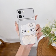 For VIVO Y05 Y11 Y21 2026 Y11D Y51 Y31D Pro Vivo T5 T5X 5G 4G Phone Case Built‑in Makeup Mirror Fold